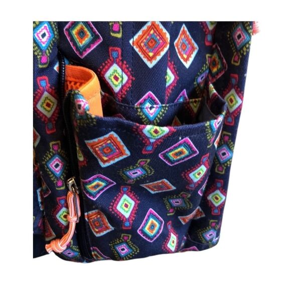 Vera Bradley Lighten Up Backpack Grand Navy Medallion New - Picture 5 of 12